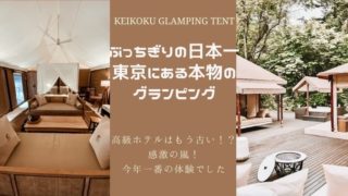 東京のグランピングに行ってきました【間違いなく日本一】KEIKOKU GLAMPING TENT